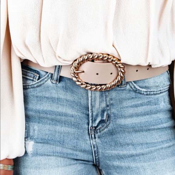 Vici Accessories - DION FAUX LEATHER BELT - TAUPE